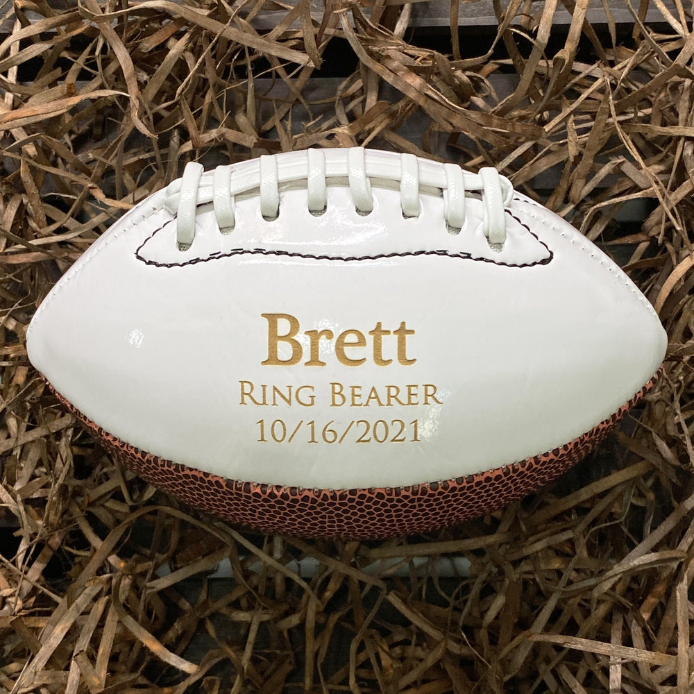 Personalized Mini Football, engraved football, personalized football gift, custom football, groomsman gift/Laser Engraved football