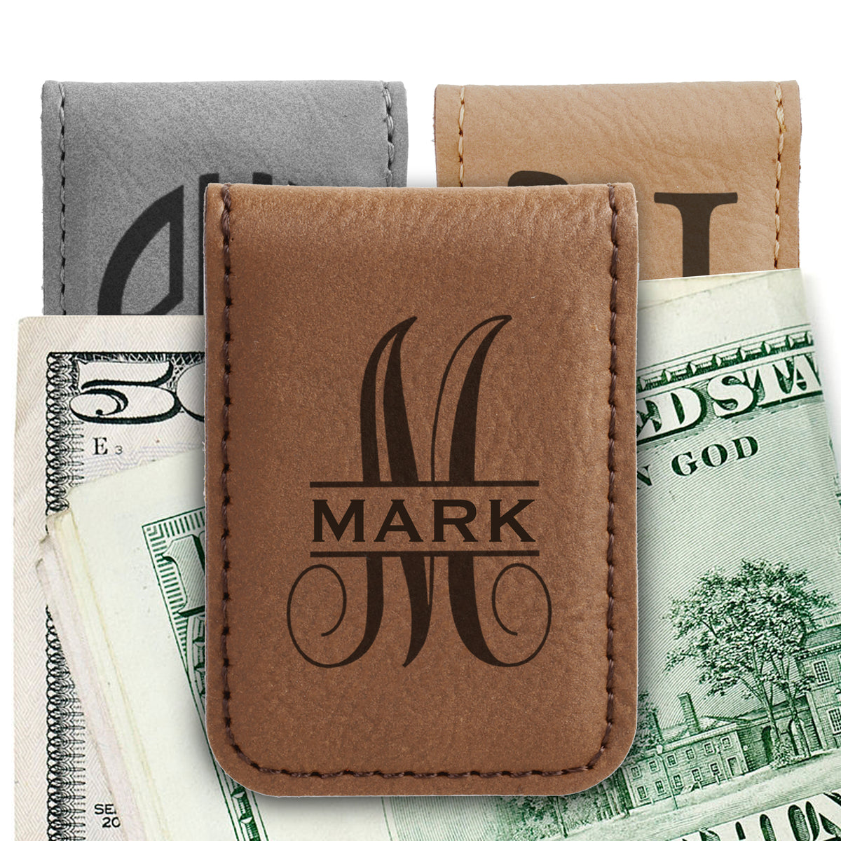 Personalized leather money clip, Money clip engraved, gift for him, Leather money clip, Groomsman money clips, Engraved leather