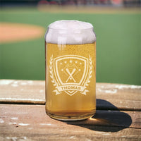 Load image into Gallery viewer, Personalized Baseball Beer Can Glass/Engraved Beer Can Glass 16 oz.
