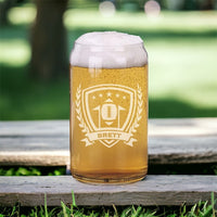 Load image into Gallery viewer, Personalized Football Beer Can Glass/Engraved Beer Can Glass 16 oz.
