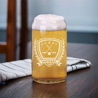 Load image into Gallery viewer, Personalized Hockey Beer Can Glass/Engraved Beer Can Glass 16 oz.
