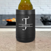 Load image into Gallery viewer, Monogram Black Stainless Steel Vacuum Insulated Beverage Holder / Laser engraved
