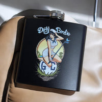 Load image into Gallery viewer, Custom black flask printed with your logo or image, Personalized flask for any occasion, 6oz. Flask / Full color printed
