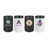 Load image into Gallery viewer, Custom Logo Black Stainless Steel Vacuum Insulated Beverage Holder / Full Color UV Printed
