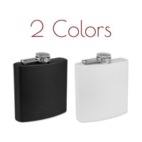 Load image into Gallery viewer, Custom black flask printed with your logo or image, Personalized flask for any occasion, 6oz. Flask / Full color printed
