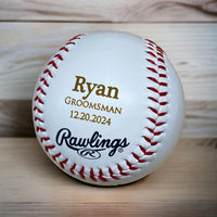 Load image into Gallery viewer, Personalized Baseball, engraved baseball, personalized baseball gift, custom baseball, groomsman gift/Laser Engraved baseball

