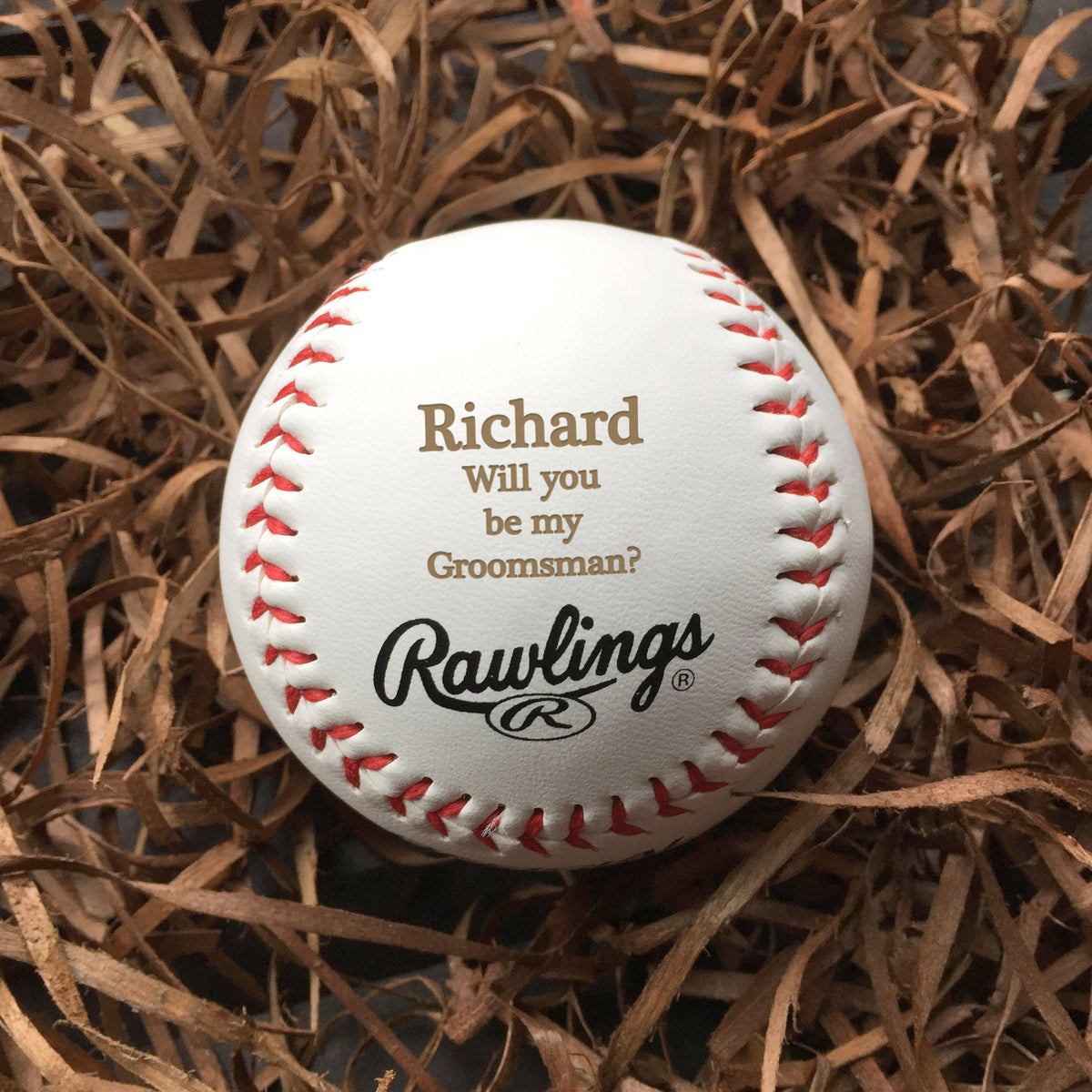 Groomsman announcement, Personalized Baseball/Laser Engraved, engraved baseball, groomsman gift, custom baseball