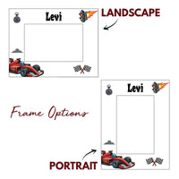 Load image into Gallery viewer, Race car picture frame personalized, Kids picture frame, Baby gift / 4x6 photo frame / Printed
