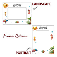 Load image into Gallery viewer, Beach picture frame personalized, Kids picture frame, Baby gift / 4x6 photo frame / Printed
