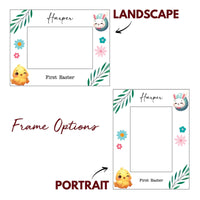 Load image into Gallery viewer, Easter picture frame, Personalized Easter gift for kids / 4x6 photo frame / Printed &amp; Laser Engraved
