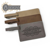 Load image into Gallery viewer, Personalized modern luggage tag, Custom travel tag, Leather luggage name tag, Suitcase tag, Traveler gift for Him or Her - Laser engraved
