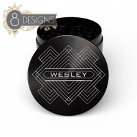 Load image into Gallery viewer, Personalized Black Herb Grinder, Name or Monogram Grinder / Laser engraved
