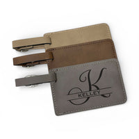 Load image into Gallery viewer, Personalized luggage tag, engraved luggage tag, leather luggage tag/Laser engraved suit case tag, Traveler gift, Wedding gift

