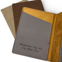 Load image into Gallery viewer, Personalized passport holder, engraved leather passport holder, leather passport cover / Laser engraved
