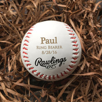 Load image into Gallery viewer, Personalized Baseball, engraved baseball, personalized baseball gift, custom baseball, groomsman gift/Laser Engraved baseball
