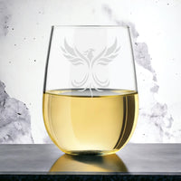 Load image into Gallery viewer, Custom engraved stemless wine glass with your logo or image / Laser Engraved  20 oz.
