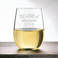 Load image into Gallery viewer, Mom established wine glass, engraved mom glass, Engraved Wine Glass 20oz./personalized wine glass
