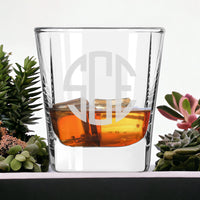Load image into Gallery viewer, Personalized whiskey glass, Engraved whiskey glasses, Monogram glass / Engraved Rocks Glass 10.5 oz.
