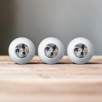 Load image into Gallery viewer, Pet face custom printed golf balls with your pet photo, Golf gift idea / Real golf balls printed / Set of 3, 6, 9 or 12
