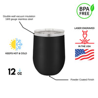 Load image into Gallery viewer, BBQ Grill theme wine tumblers Laser Engraved / 12oz. or 16oz. in 17 color options / 25 design options
