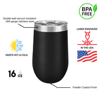 Load image into Gallery viewer, Beach vacation theme wine tumblers Laser Engraved / 12oz. or 16oz. in 17 color options / 50 design options
