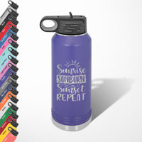 Load image into Gallery viewer, Beach vacation theme bottle Laser Engraved / 32oz. in 17 color options / 50 design options
