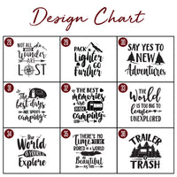 Load image into Gallery viewer, Camping theme wine tumblers Laser Engraved / 12oz. or 16oz. in 17 color options / 40 design options
