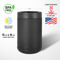 Load image into Gallery viewer, Monogram Black Stainless Steel Vacuum Insulated Beverage Holder / Laser engraved
