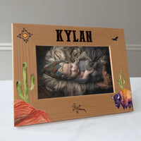 Load image into Gallery viewer, Desert picture frame personalized, Baby gift / 4x6 photo frame / Printed
