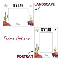 Load image into Gallery viewer, Desert picture frame personalized, Baby gift / 4x6 photo frame / Printed
