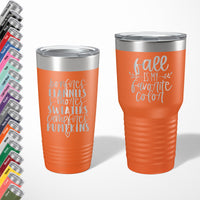 Load image into Gallery viewer, Fall theme tumbler Laser Engraved / 20oz. or 30oz. in 18 color options / 20 design options
