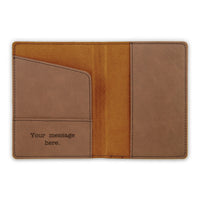 Load image into Gallery viewer, Personalized passport holder, engraved leather passport holder, leather passport cover / Laser engraved - RCH Gifts
