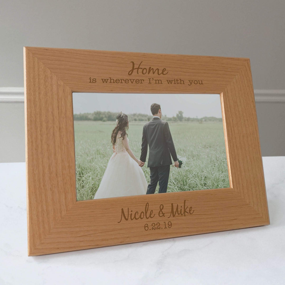 Custom picture frame engraved, Personalized picture frame, Wedding picture frame / 4x6 photo frame - RCH Gifts
