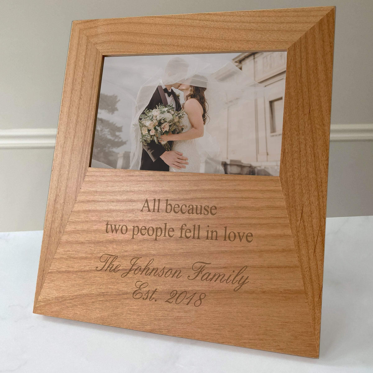 Custom picture frame engraved, Personalized picture frame, Wedding picture frame / 4x6 photo frame - RCH Gifts