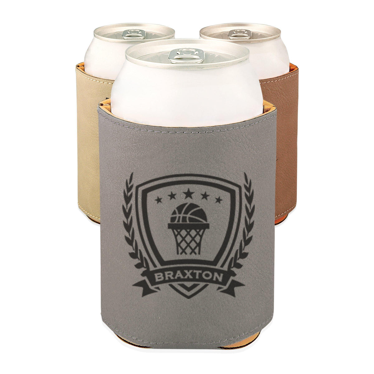 Engraved Basketball can cooler, Personalized Basketball team gift / Laser engraved - RCH Gifts