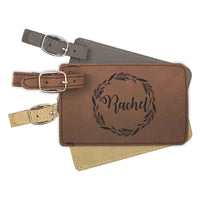 Load image into Gallery viewer, Personalized luggage tag, engraved luggage tag, leather luggage tag/Laser engraved suit case tag, Traveler gift, Wedding gift - RCH Gifts
