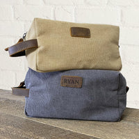 Load image into Gallery viewer, Personalized toiletry bag for men, Dopp kit groomsmen / Laser engraved - RCH Gifts
