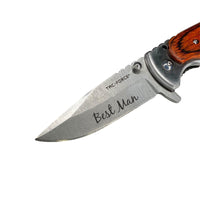 Load image into Gallery viewer, Personalized knife, Groomsman knives, Engraved Pocket Knife, Best Man gift / Laser engraved - RCH Gifts
