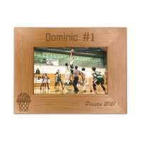 Load image into Gallery viewer, Basketball picture frame personalized, Basketball team gift engraved / 4x6 photo frame / Laser engraved - RCH Gifts
