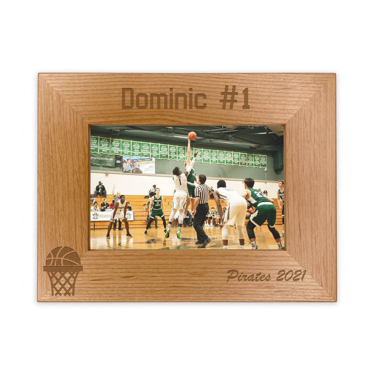 Basketball picture frame personalized, Basketball team gift engraved / 4x6 photo frame / Laser engraved - RCH Gifts