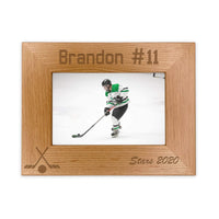 Load image into Gallery viewer, Hockey picture frame personalized, Hockey team gift engraved / 4x6 photo frame / Laser engraved - RCH Gifts

