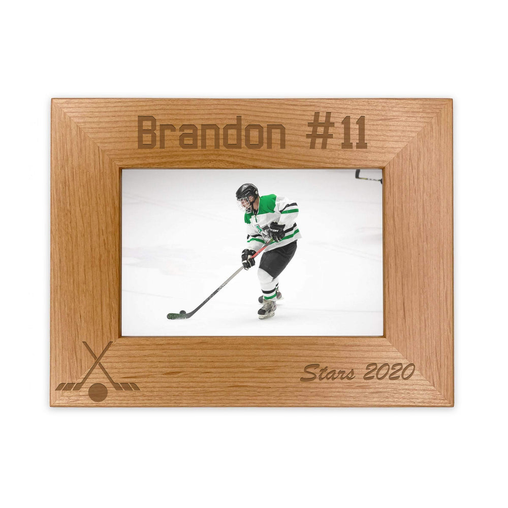 Hockey picture frame personalized, Hockey team gift engraved / 4x6 photo frame / Laser engraved - RCH Gifts