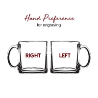 Load image into Gallery viewer, Custom engraved glass coffee mug with your logo or image / Laser engraved 13 oz.
