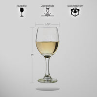 Load image into Gallery viewer, Custom engraved stemmed wine glass with your logo or image / Laser Engraved 20oz.
