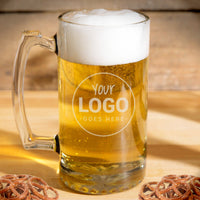 Load image into Gallery viewer, Custom engraved beer glass beer mug with your logo or image / Laser Engraved 25oz.
