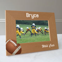 Load image into Gallery viewer, Football picture frame personalized, Football gift / 4x6 photo frame / Printed
