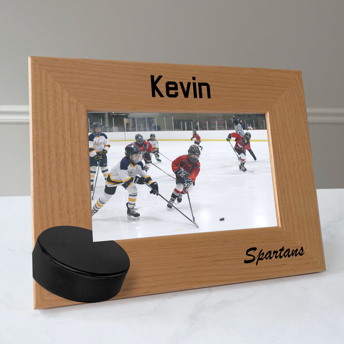 Hockey picture frame personalized, Hockey gift / 4x6 photo frame / Printed
