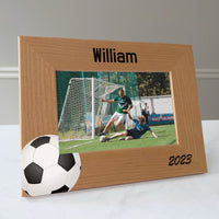 Load image into Gallery viewer, Soccer picture frame personalized, Soccer gift / 4x6 photo frame / Printed
