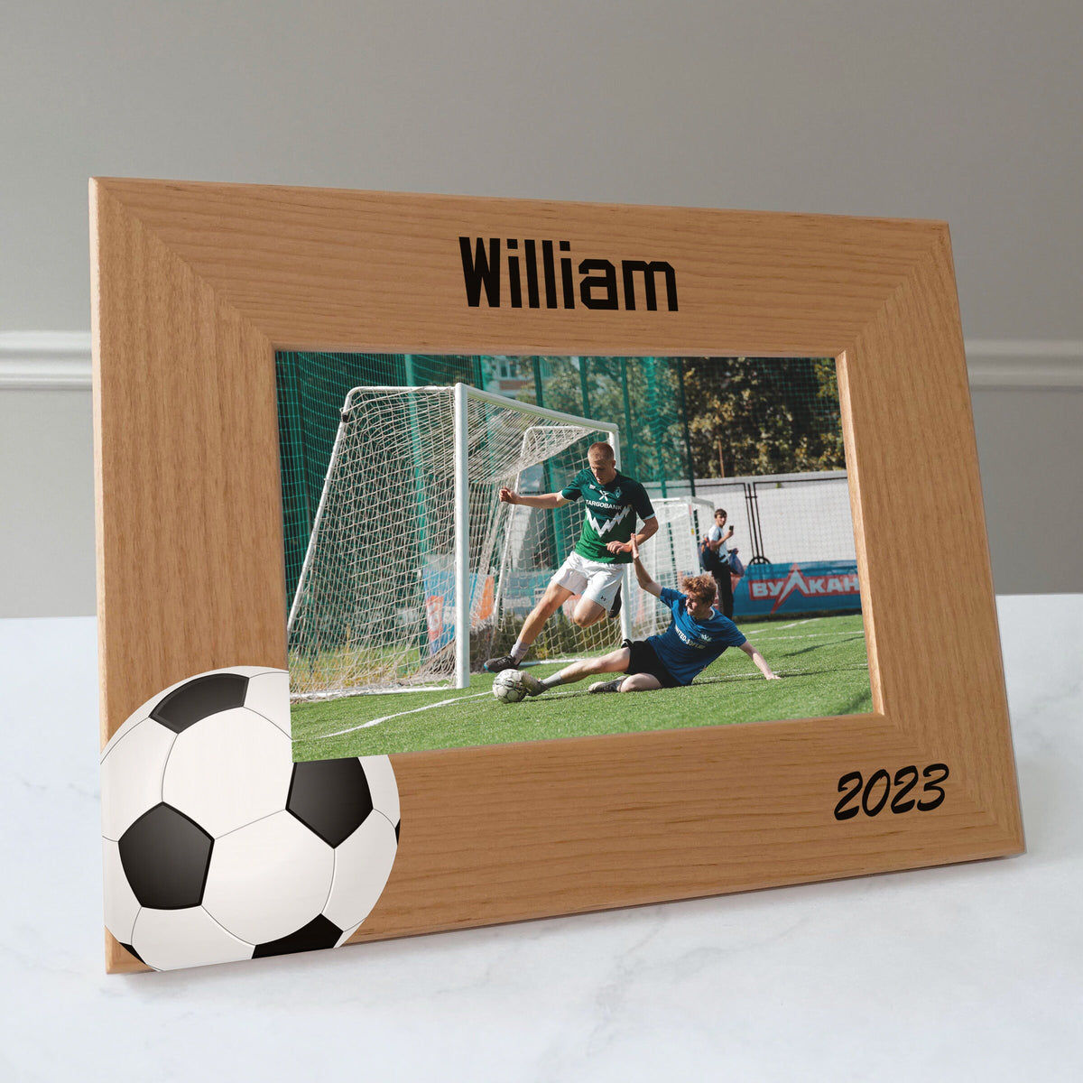 Soccer picture frame personalized, Soccer gift / 4x6 photo frame / Printed