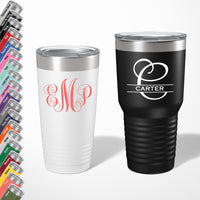 Load image into Gallery viewer, Custom Personalized Monogram full color printed tumblers UV Printed / 20oz. or 30oz. in 18 color options
